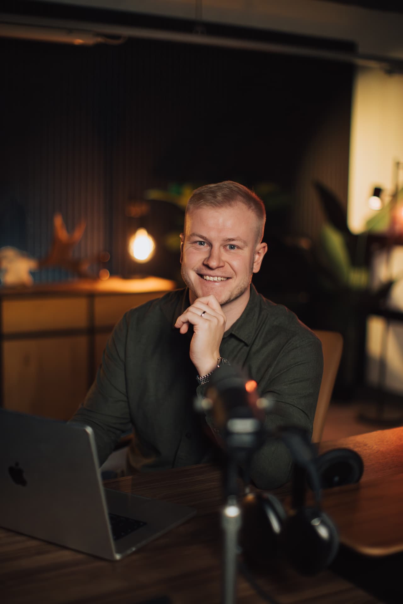 Gusten Sun working from his studio